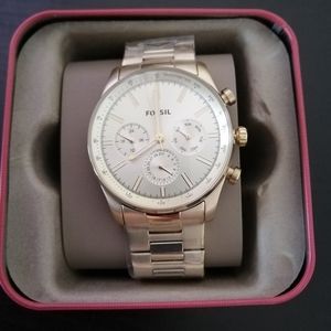 New Men's Fossil Watch Gold Tone Sullivan BQ2536